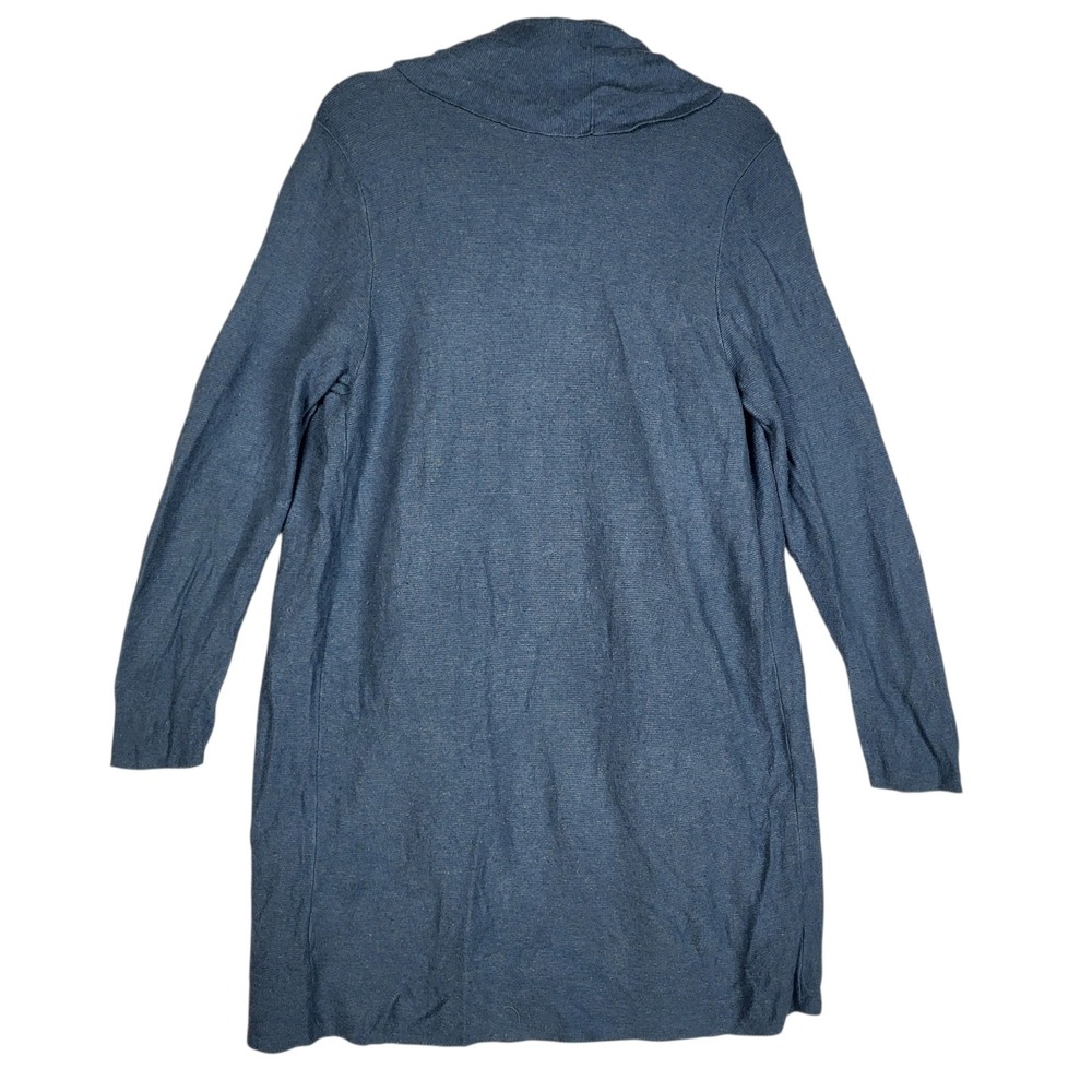 Eileen Fisher Linen Blend Cardigan Sweater Women's Large Light Blue Coastal - Picture 2 of 8